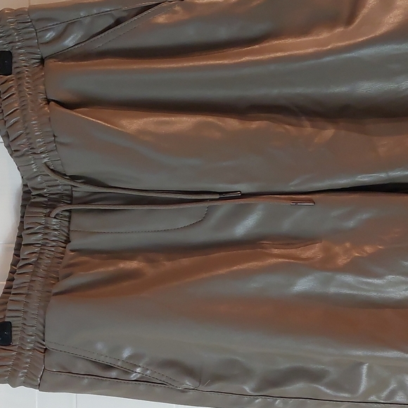 Forever 21 Faux Leather Joggers - Picture 2 of 8
